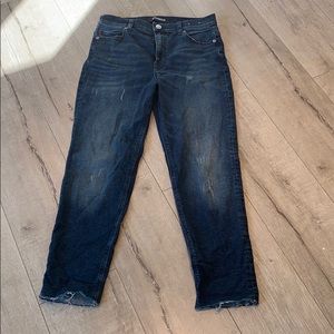 Express high rise girlfriend jeans